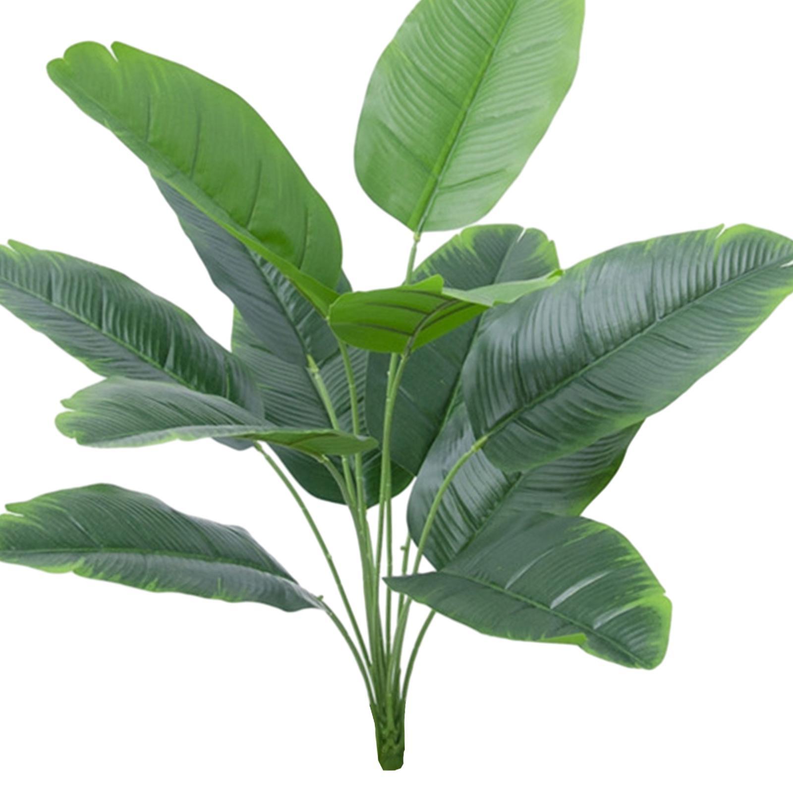 Faux Plants Fake Banana Tree Leaves Decor Welcoming Pot Plants Simulated Green Plants Artificial Potted for Bedroom Fireplace