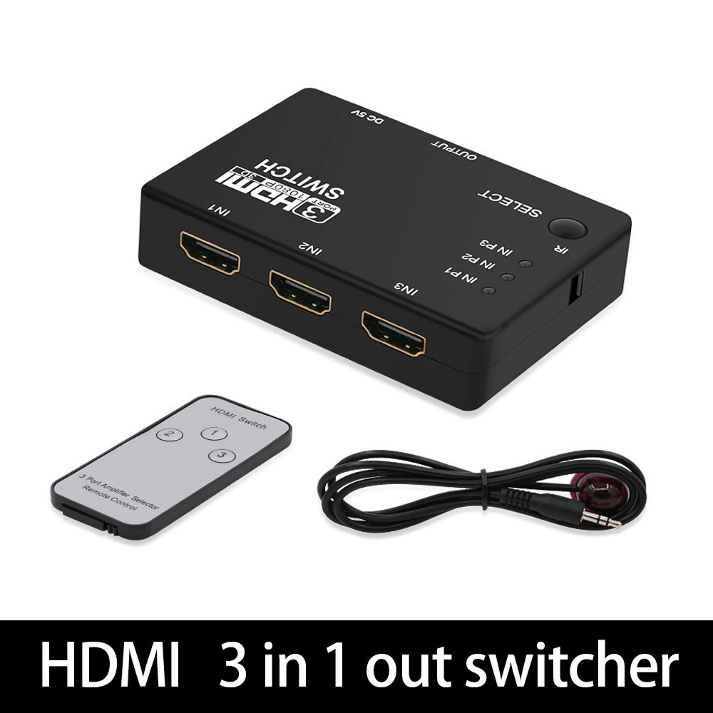 Bộ Chuyển Đổi Tín Hiệu HDMI Vào 3 Ra 1 + Có Điều Khiển Từ Xa FSU Dành Cho Tivi