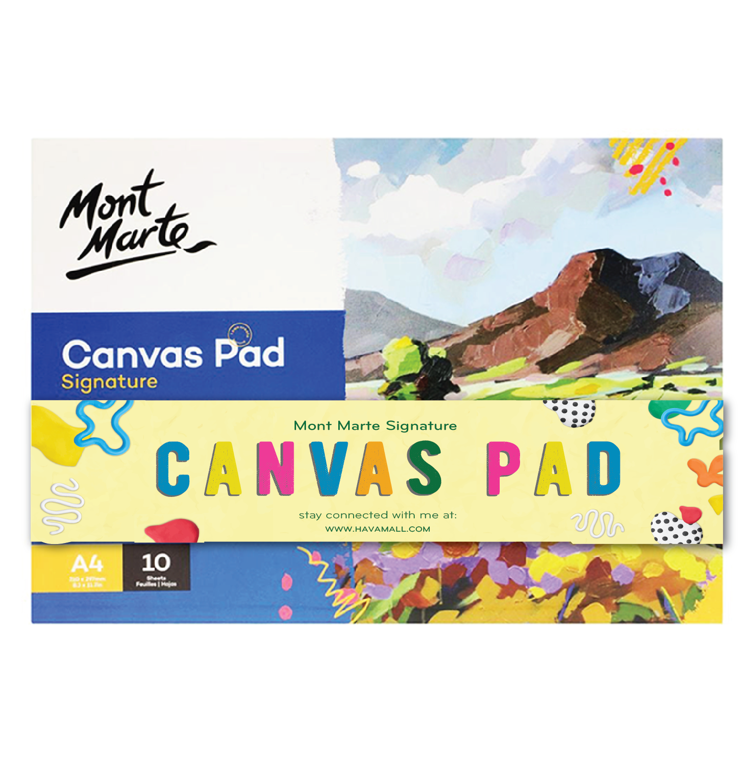 Tập Sổ Canvas Pad Mont Marte 10 Tờ A4 (Bao Bì Ngẫu Nhiên)