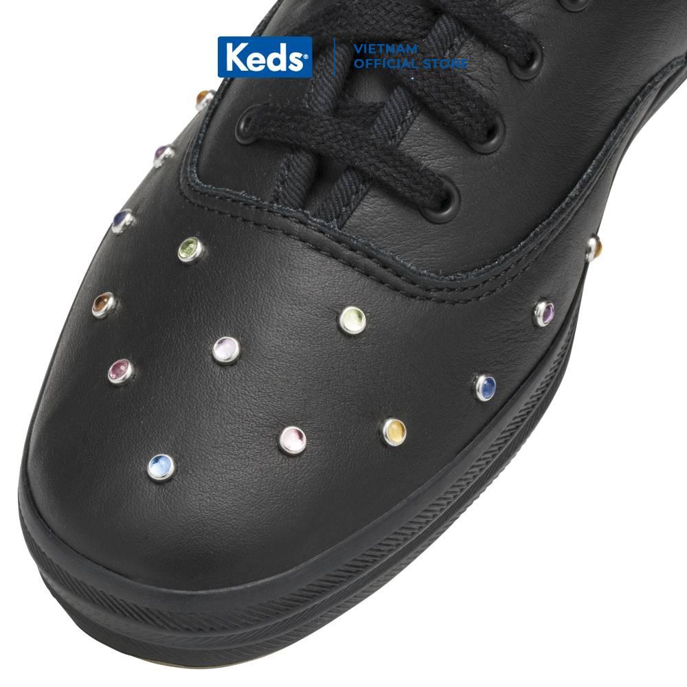 Giày Keds Nữ- Champion Starlight Leather Stud Black- KD059358