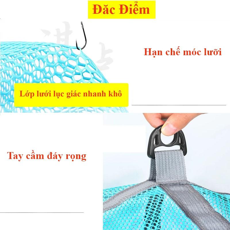 Rọng Cá HUA hình chữ nhật , Giỏ đựng cá khung kim loại siêu bền chuyên câu đài câu đơn cao cấp KK-1