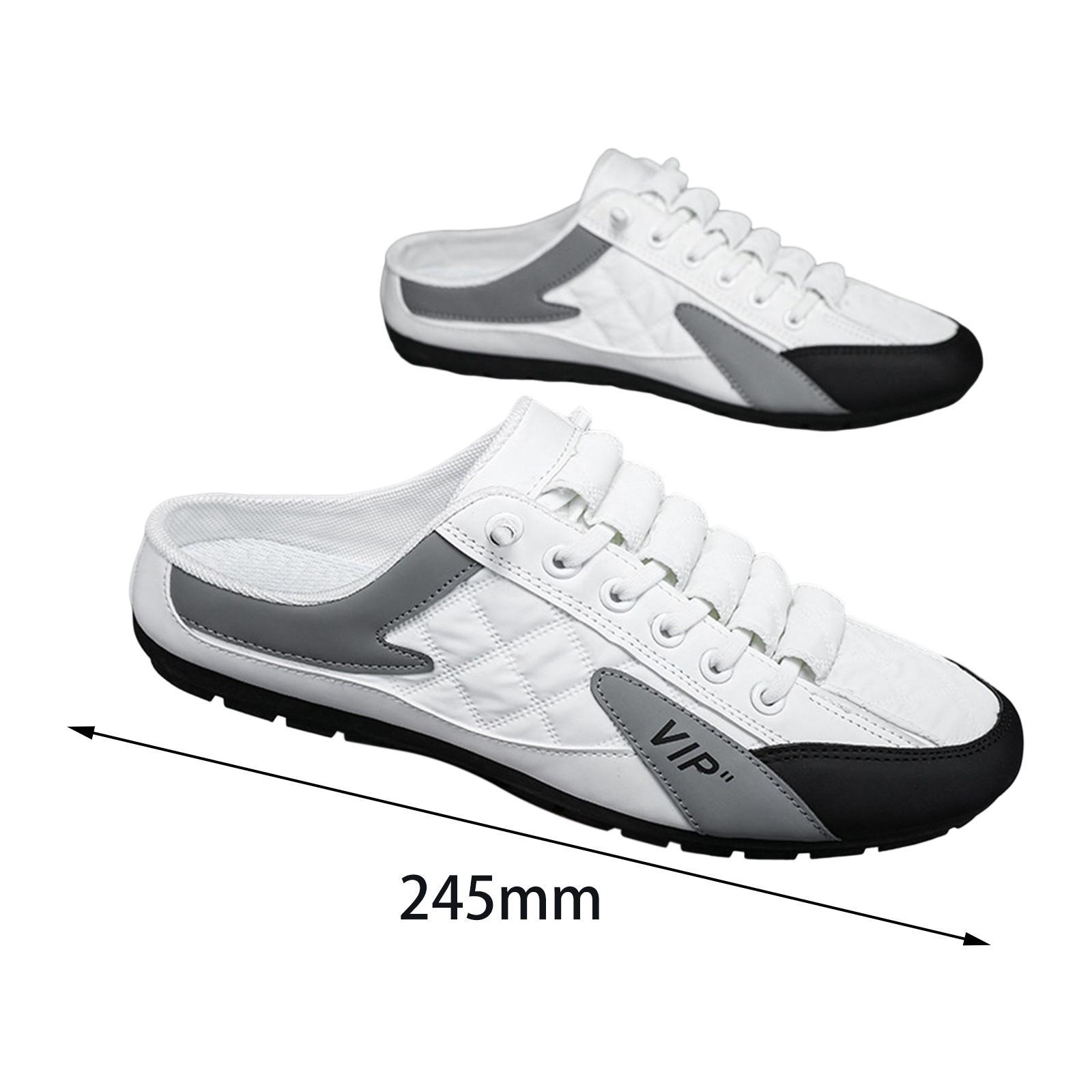 Men Slip on Mule Sneakers Slippers Low Top Work Casual Sports Shoes Loafers