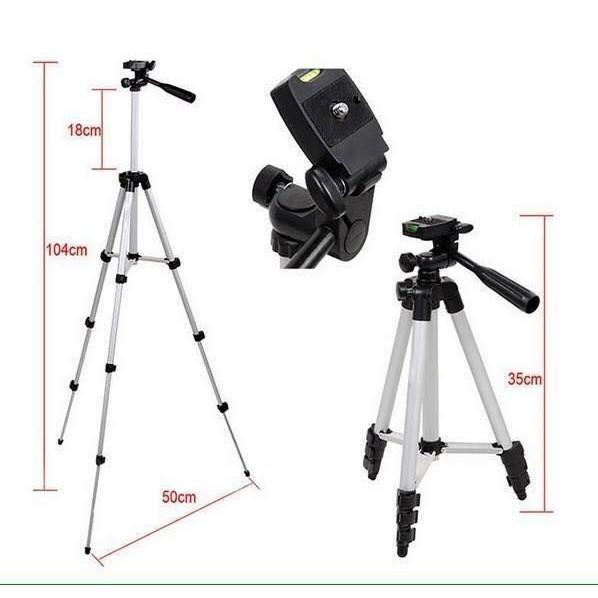 Gậy chụp ảnh 3 chân tripod tf - 3110 ,gắn máy ảnh, chụp hình tự sướng selfie live - shop1688