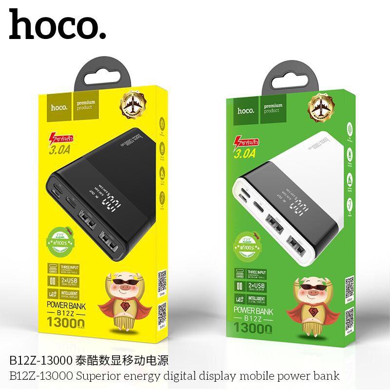 Pin sạc dự phòng dành cho Hoco B12Z Superior 13000mAh In/Output 3A, màn hình LCD - Hàng chính hãng