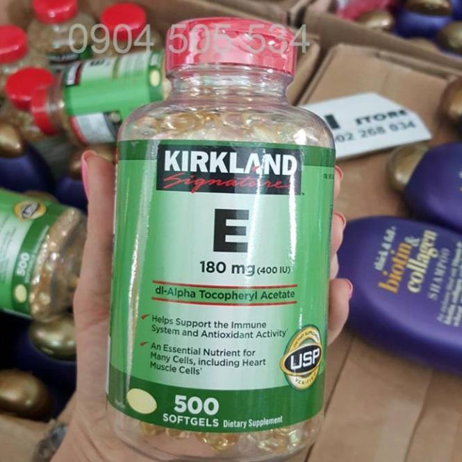 Vitamin E 400ui Kirkland - Đẹp da 500 Viên