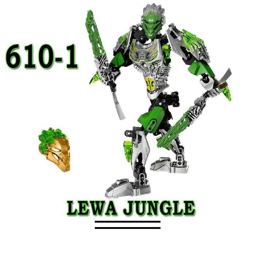 Mô hình lắp ghép siêu nhân Bionicle 610-1 Lewa Jungle (79 chi tiết)