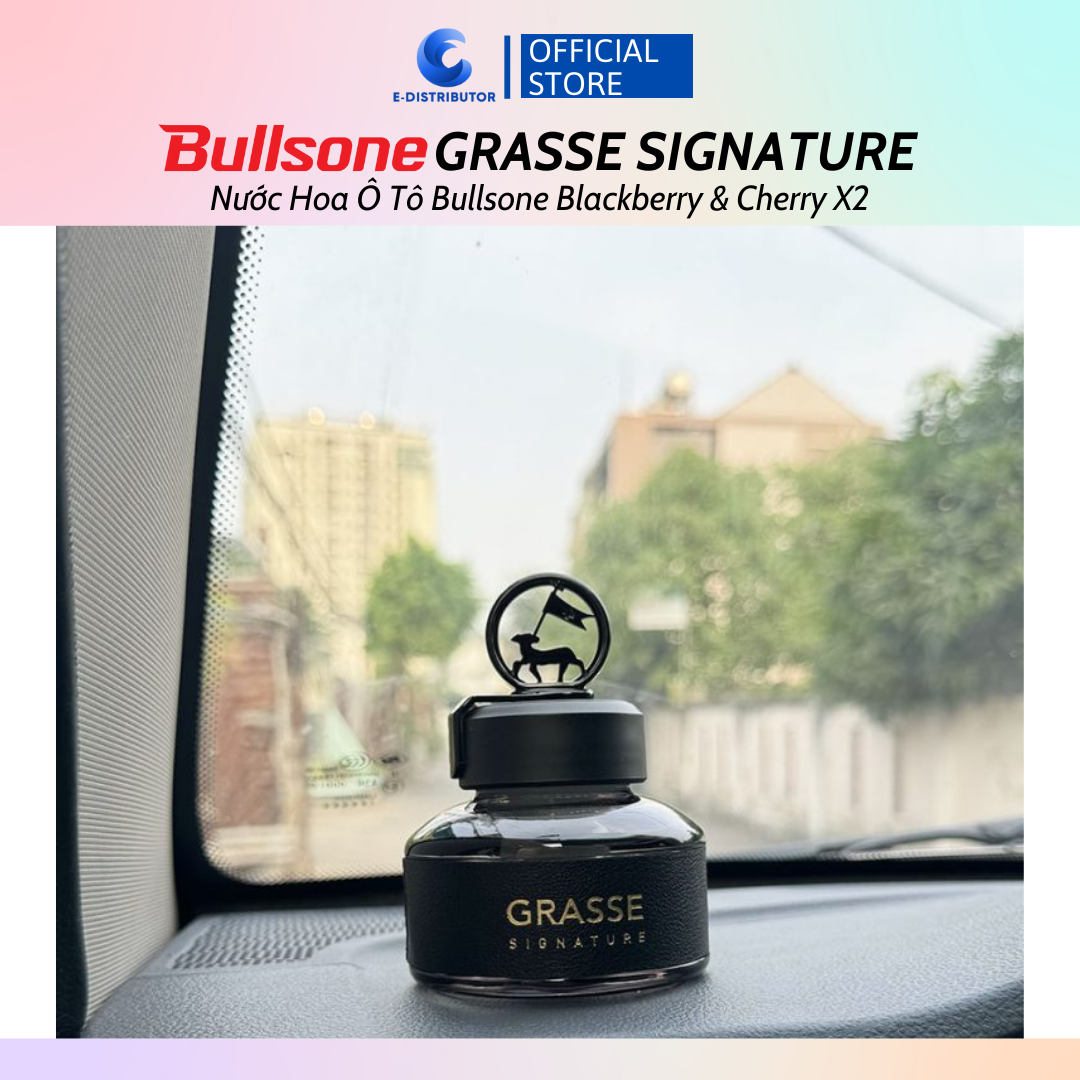 Nước hoa ô tô Bullsone Grasse Signature Blackberry & Cherry (Dung tích 110ml) - Hàng chính hãng - Dung tích: 110ml