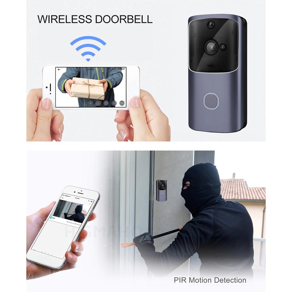 Video Doorbell Cameras Wireless WiFi Security Phone Bell Intercom 720P