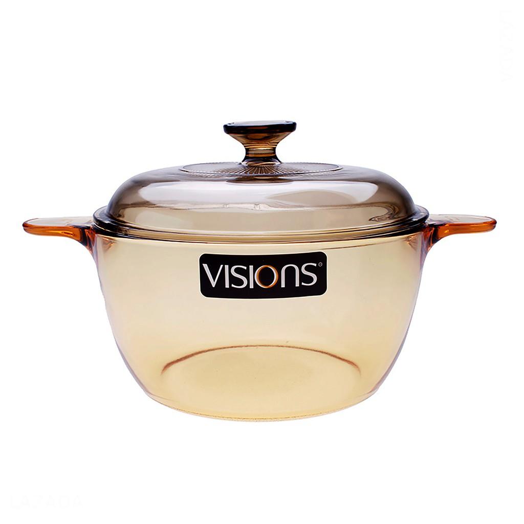 Nồi thủy tinh Visions VS-2.5 2.5L - Kích thước 21cmx11cm - Xuất xứ từ Pháp - Hàng chính hãng