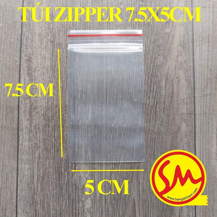 TÚI ZIPPER CHỈ ĐỎ, TÚI ZIP trong dài 7.5x5cm chuyên dùng để ĐÓNG GÓI SẢN PHẨM một cách DỄ DÀNG