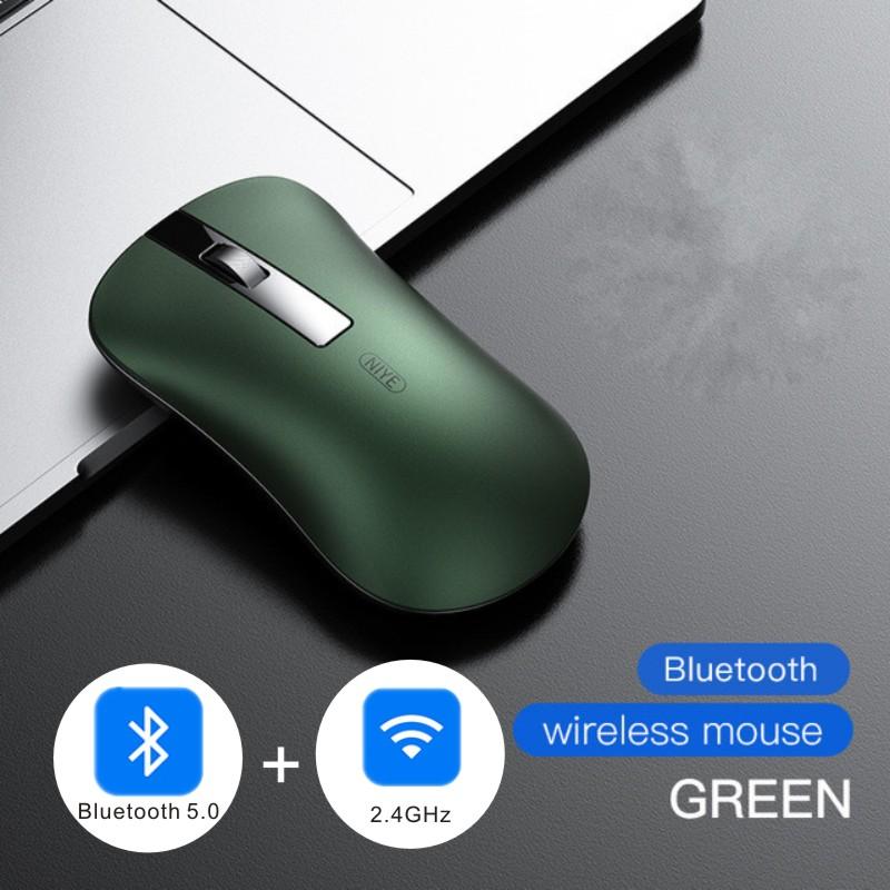 2.4G Không Dây Bluetooth Thiết Sạc Im Lặng Mỏng Hai Chế Độ USB Mause Dành Cho Máy Tính Laptop MacBook Lenovo Xiaomi HP laptop Dell