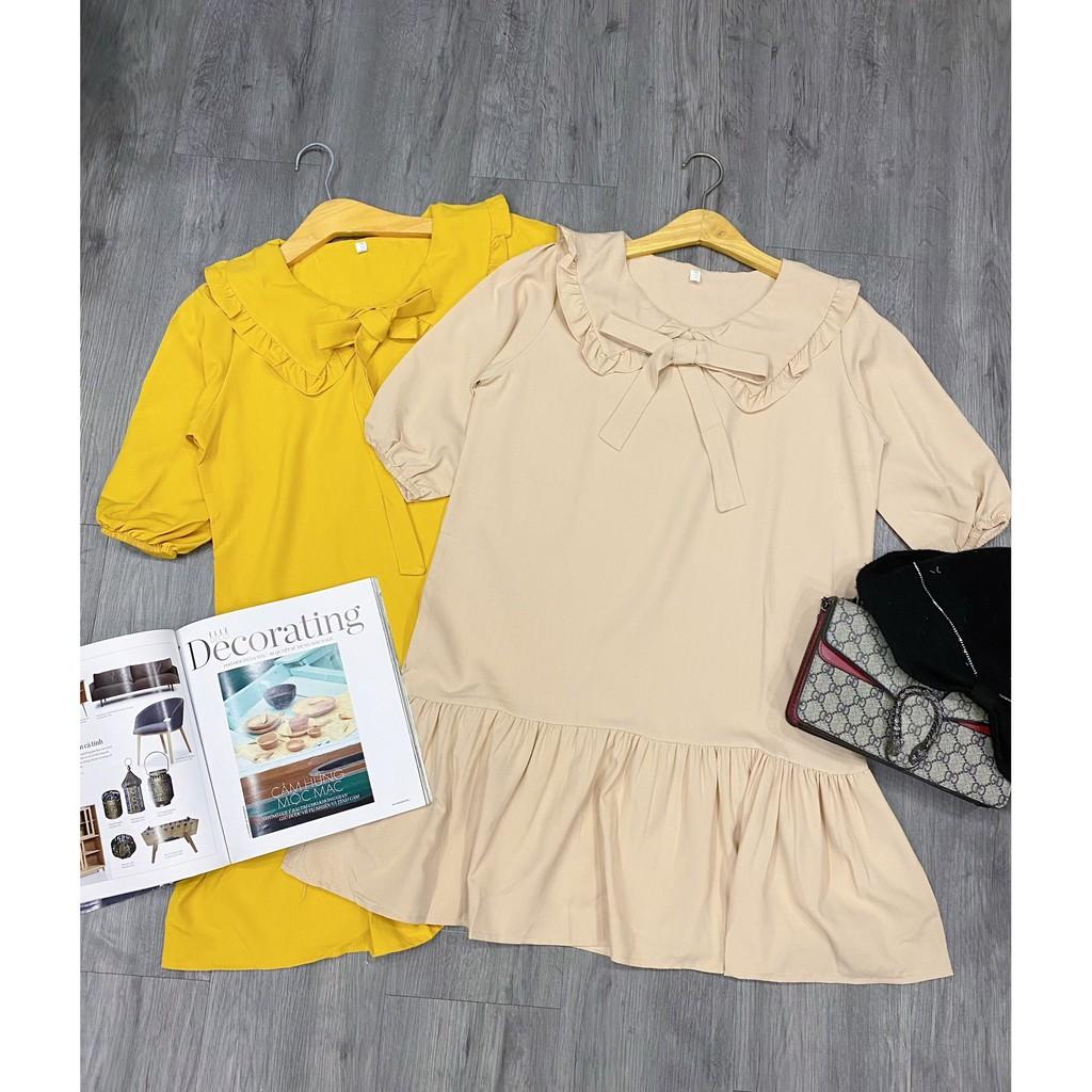 Đầm Cổ Nơ Xinh Xắn Váy Babydoll Đầm Dự Tiệc Đi Chơi