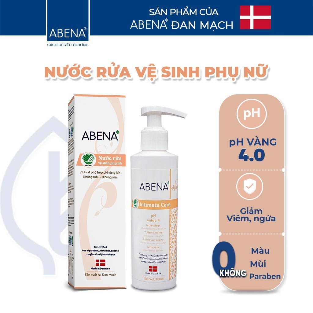 Nước rửa vệ sinh phụ nữ 200ml ABENA Intimate Care