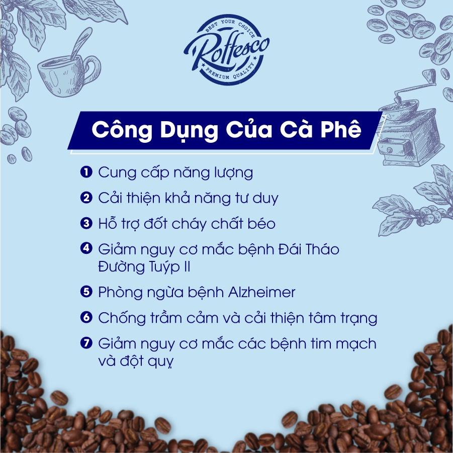 Cà Phê Nguyên Chất Pha Phin ROFFESCO HARMONY Vị Đắng Vừa Hương Thơm Dịu Quyến Rũ Túi 500G