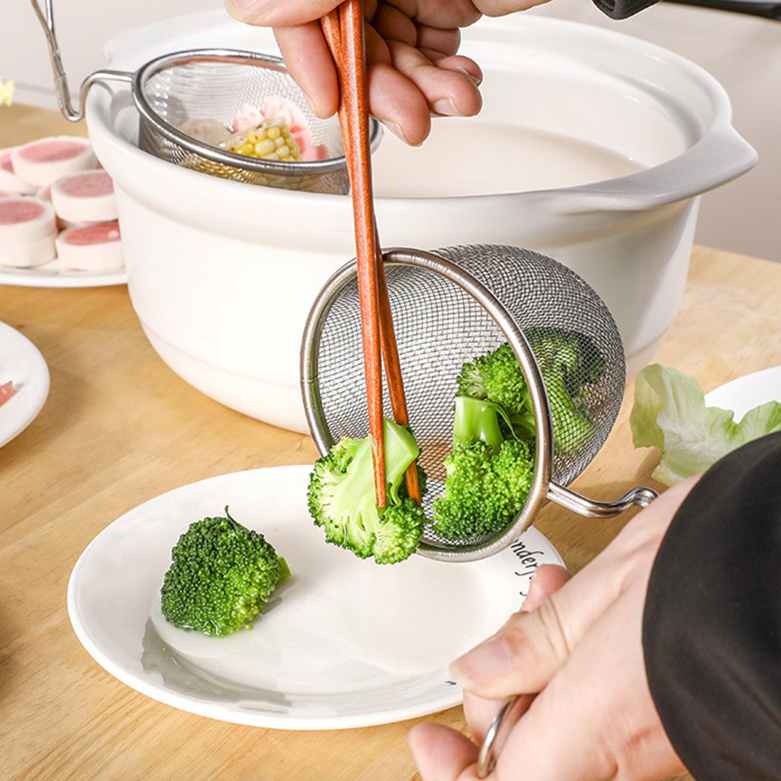 Mesh Spider Strainer Solid Stainless Mesh Spider Strainer for Spoon Kitchen