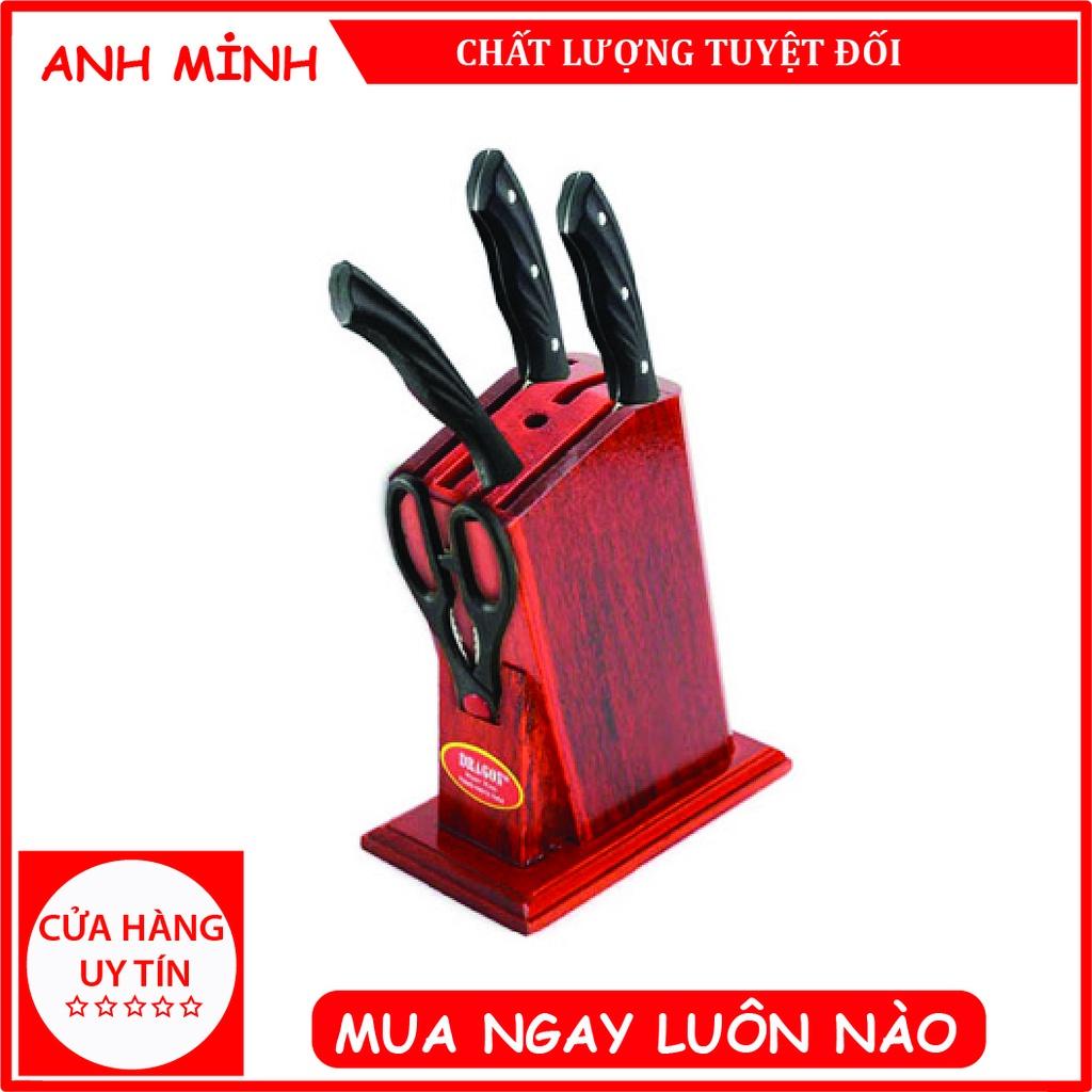 Cắm Dao Xéo Bằng Gỗ Trúc Tùng