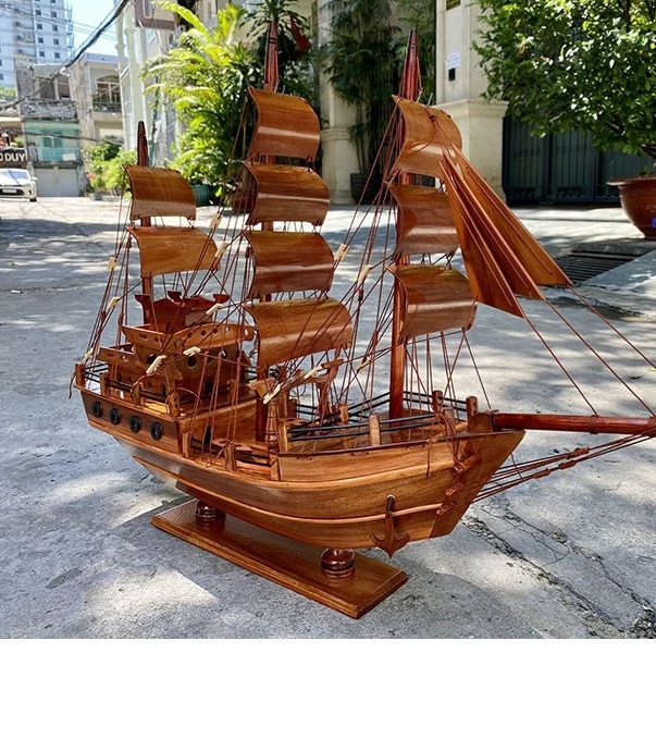 THUYỀN GỖ GÕ THUẬN BUỒM XUÔI GIÓ DÀI40-60 LÀM QUÀ TẶNG TÂN GIA,TRANG TRÍ BÀN LÀM VIỆC
