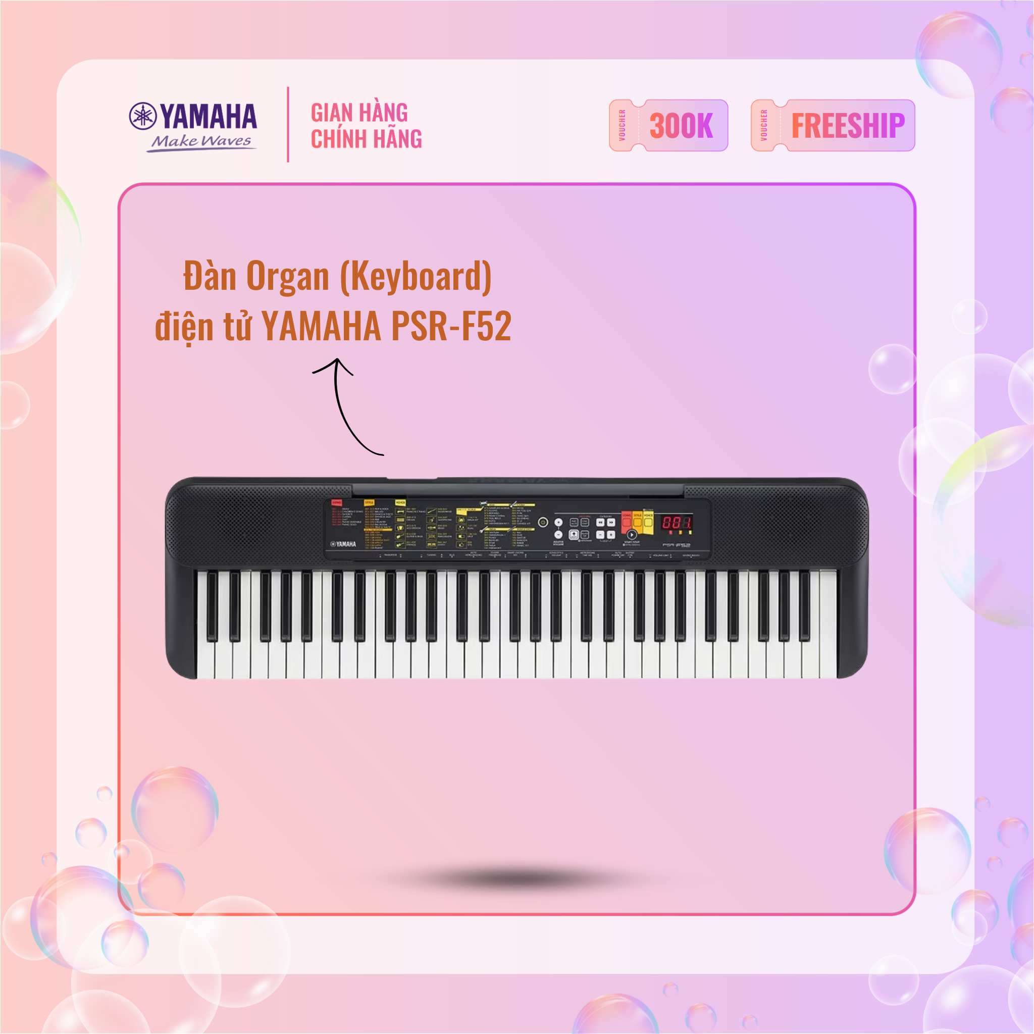 Đàn Organ (keyboard) Điện Tử Yamaha PSR-F52