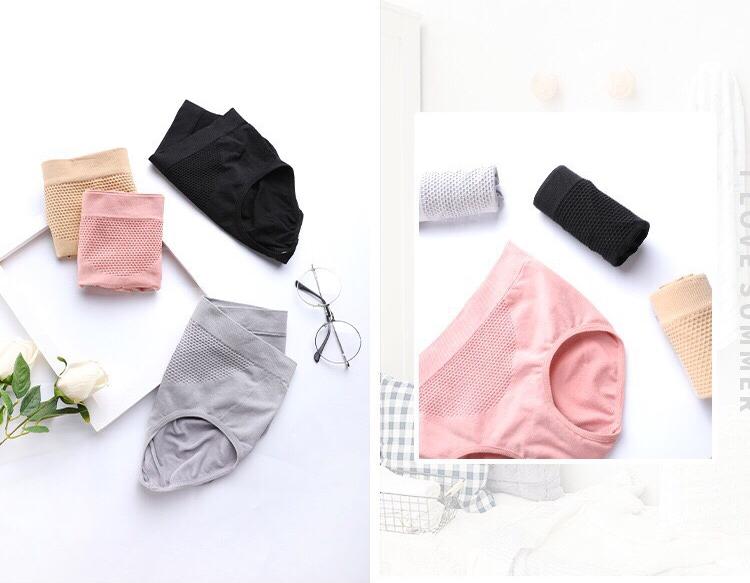 Set 4 Quần Lót Nữ Nâng Mông Thông Hơi Kháng Khuẩn QL01