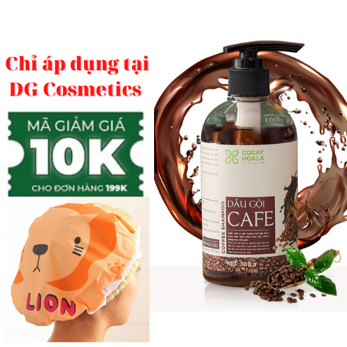 Dầu Gội Cafe COCAYHOALA kích thích mọc tóc, giảm gãy rụng, nuôi dưỡng tóc đen mượt 300g, Tặng Mũ Trùm Tóc Ngẫu Nhiên