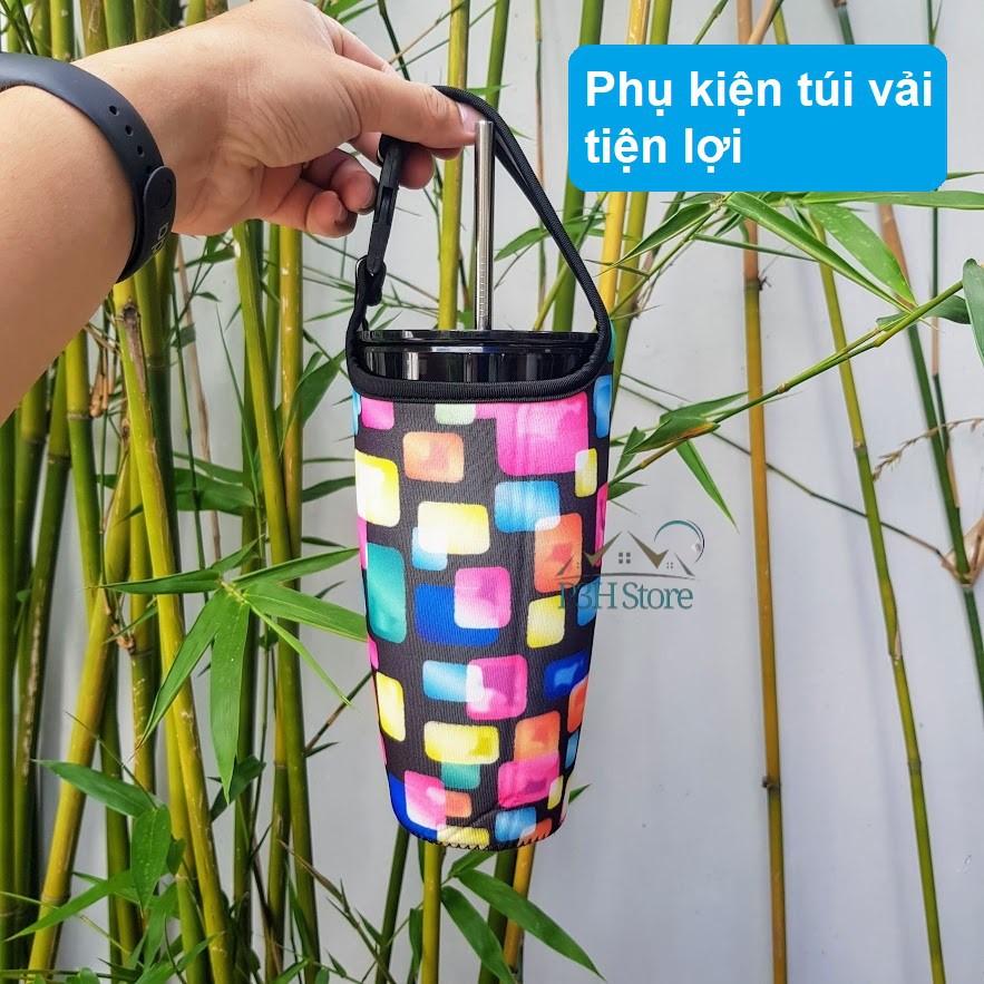 Ly nhựa 2 lớp 750ml Lock&Lock có ống hút HAP507 HAP509 HAP522