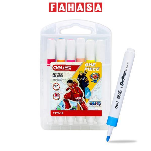 Hộp 12 Bút Màu Acrylic Marker One Piece - Deli C179-12