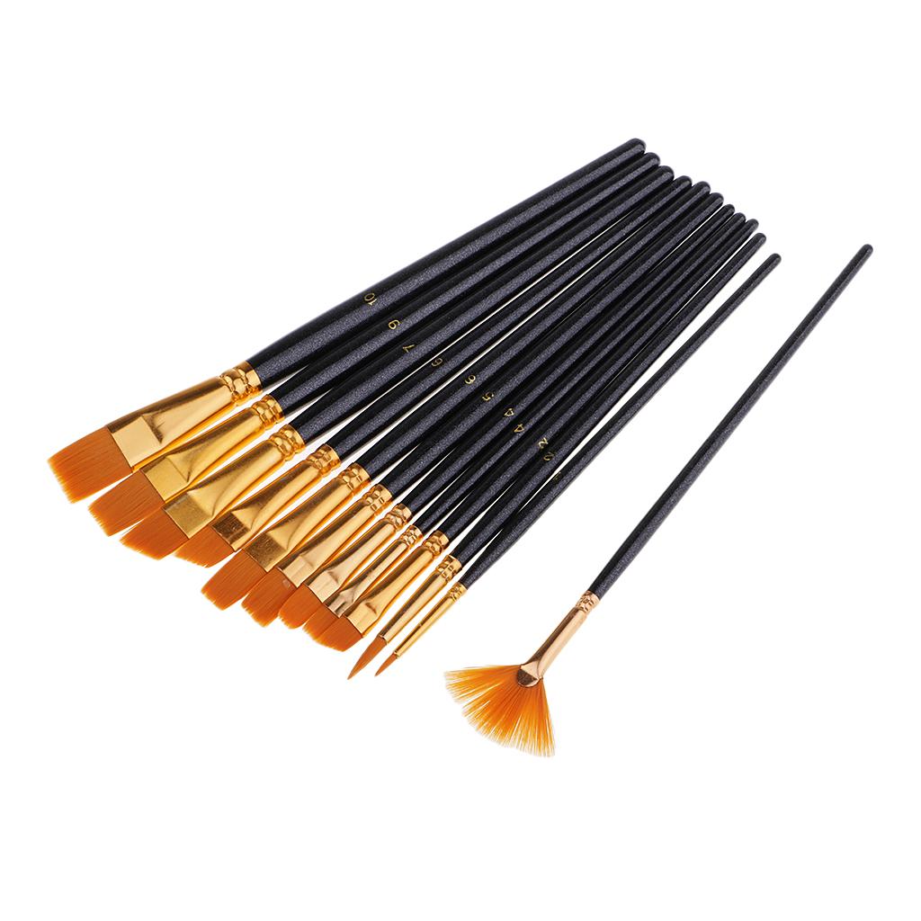 12 Tranh Nghệ Thuật Vẽ Cọ Acrylic Tinh Dầu Màu Nước Nghệ Sĩ Cọ Sơn