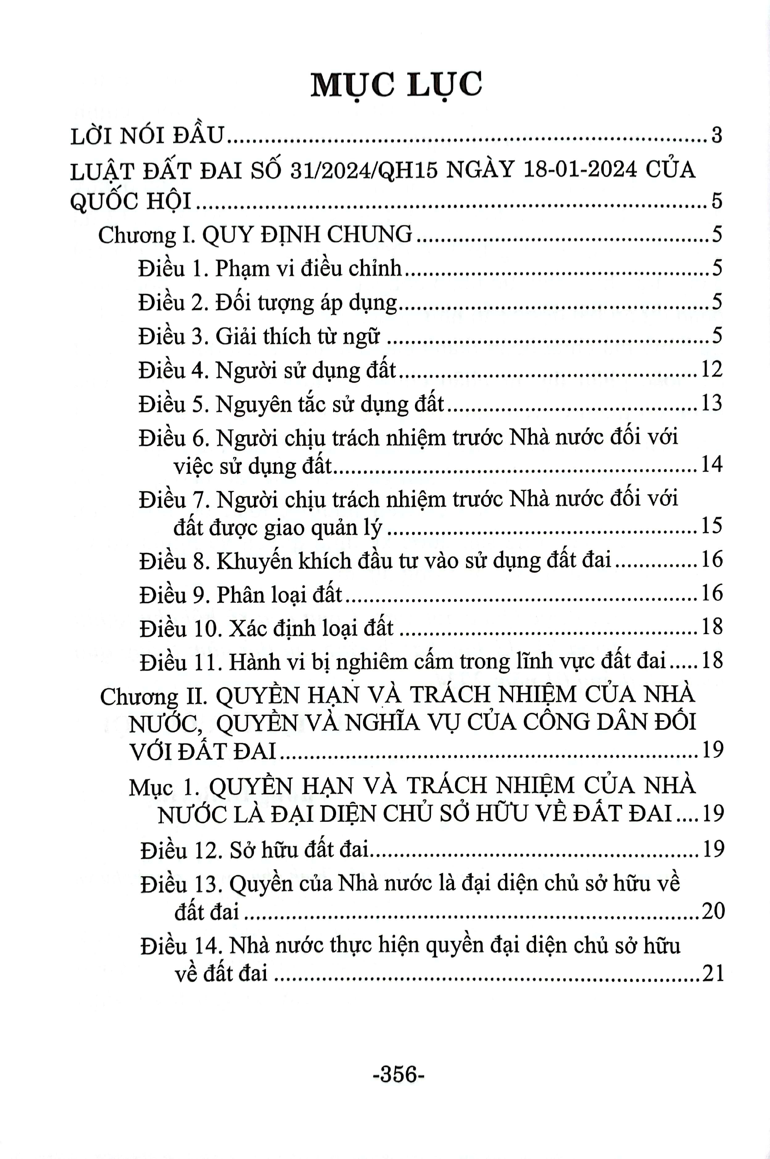 Luật Đất Đai (Hiện Hành)(Được Quốc Hội Thông Qua Ngày 18/01/2024, Có Hiệu Lực Từ Ngày 01/01/2025)