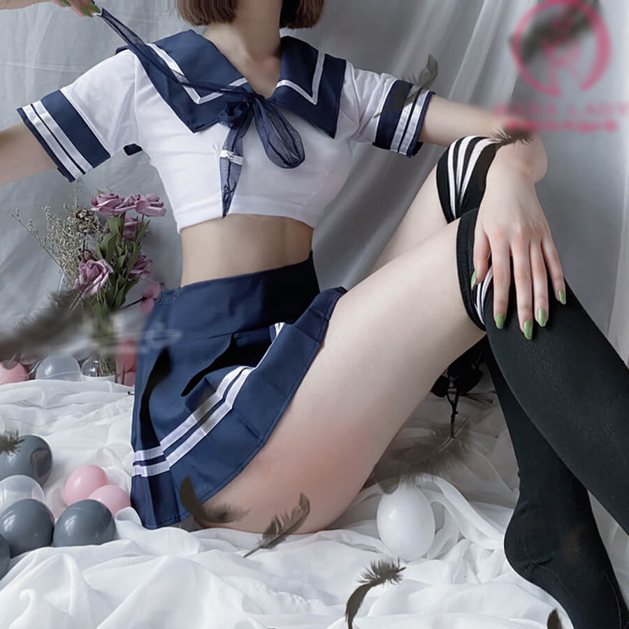 Bộ Váy Ngủ Gợi Cảm Cosplay Học Sinh Sexy - Đồ Lót Cosplay Học Sinh - Set Đồ Ngủ Cosplay Học Sinh