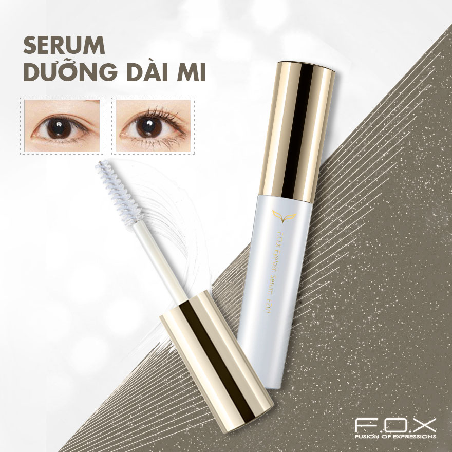 Combo F.O.X Serum Dưỡng Dài Mi - Mascara Dày Mi &amp; Chì Kẻ Mắt Chống Lem