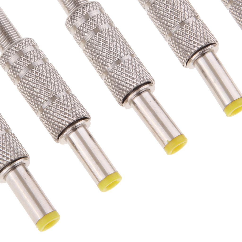 10Pcs DC Power .5mm x 2.1mm Male Jack Adapter Connector