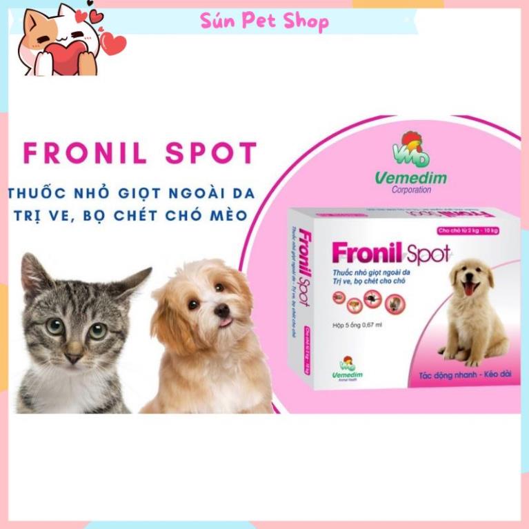 Nhỏ gáy Fronil Spot trị ve rận, bọ chét cho chó