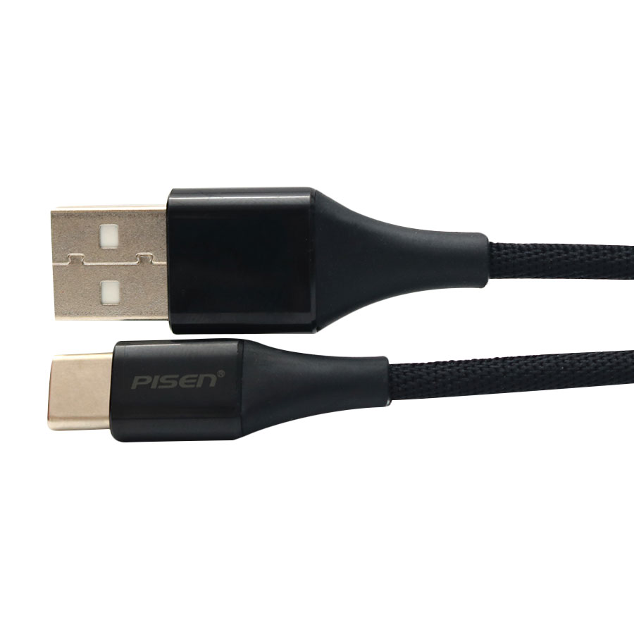 Dây Cáp Sạc USB Type-C Pisen Dài 1.2m Braided Chống Gãy - Hàng Chính Hãng