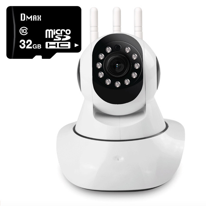 Camera IP Wifi 3 Râu Dùng Phần Mềm YooSee - Hàng Nhập Khẩu đi kèm thẻ nhớ 32gb DMAX