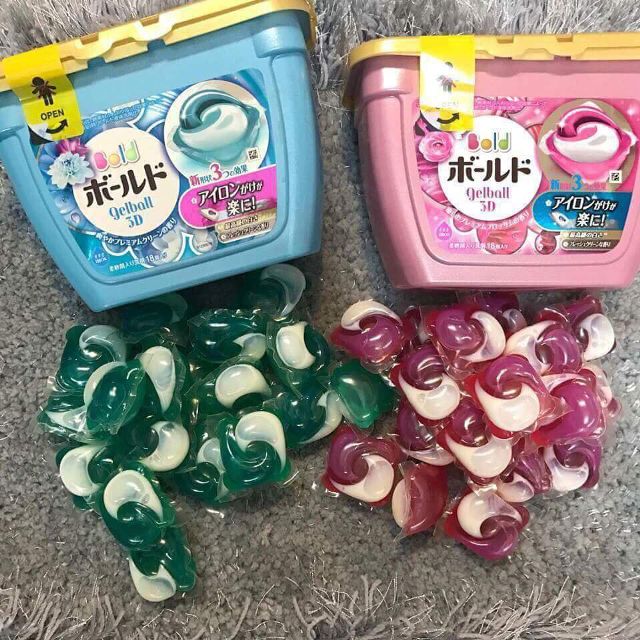 Viên Giặt Gel Ball Nhật Hộp 18 Viên (Giao Màu Ngẫu Nhiên)