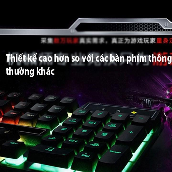 Bộ bàn phím giả cơ và chuột chuyên game Eweadn KMX-50 Led 7 màu (Đen)- JL ( Hàng nhập khẩu )