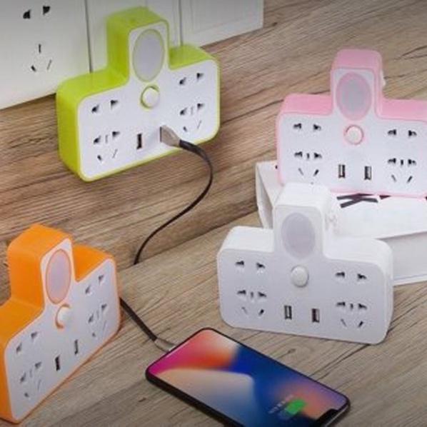Bộ chia ổ điện có cổng Usb - Có tích hợp đèn thông minh
