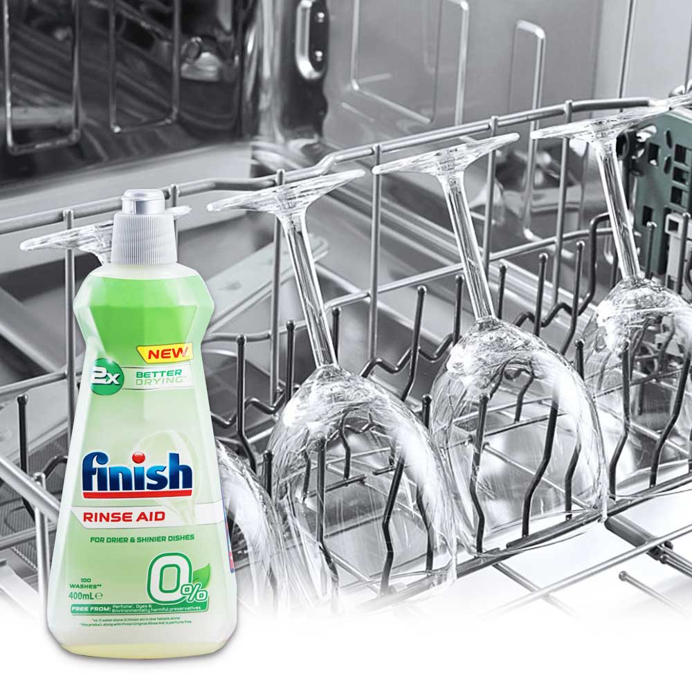 Nước làm bóng Finish Eco 0% 400ml - Dành cho máy rửa chén, bát - Nhập khẩu Đức