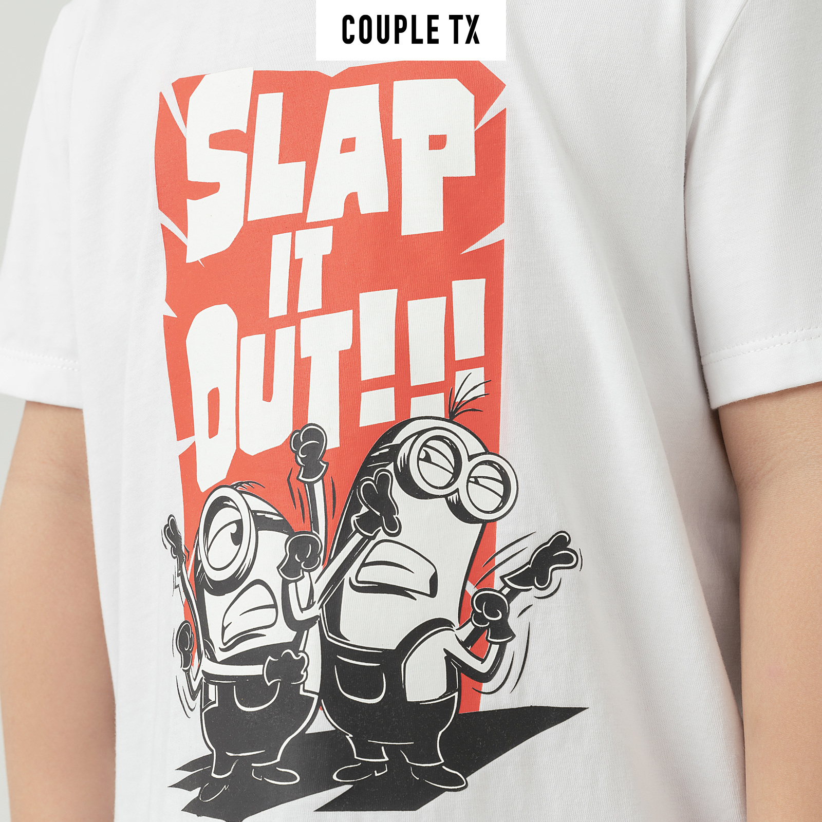 Áo Thun Trẻ Em In Graphic Slap It Out Minions Couple TX KTS 3133