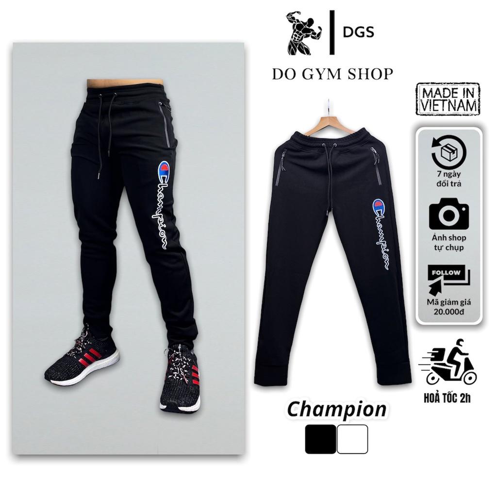 Quần dài gym nam DO GYM SHOP dáng quần ôm thể thao, thun polyester co giãn thoáng mát không xù lông