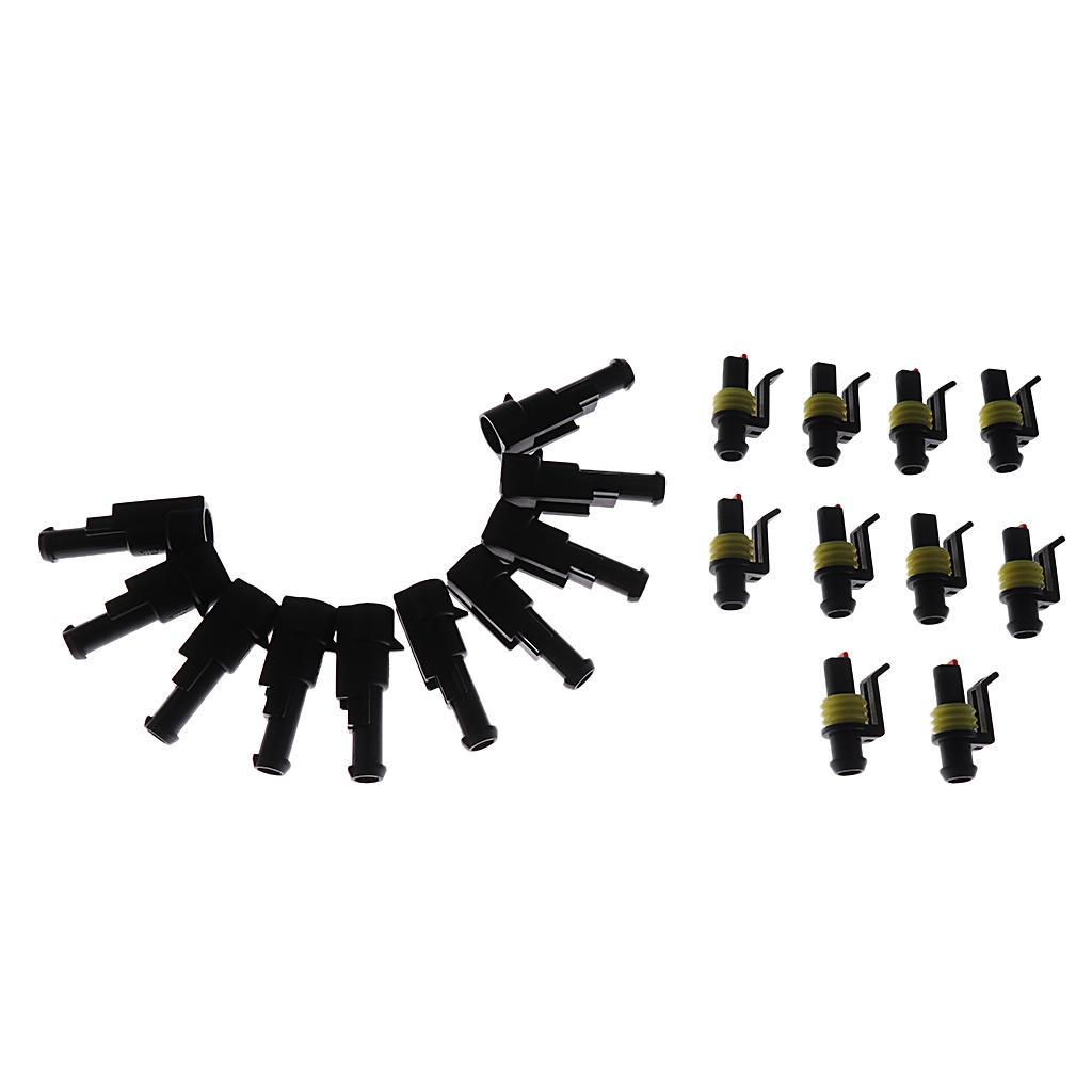 10 Set 1Pin Sealed Waterproof Quick Splice Electrical Wire Connector Plugs