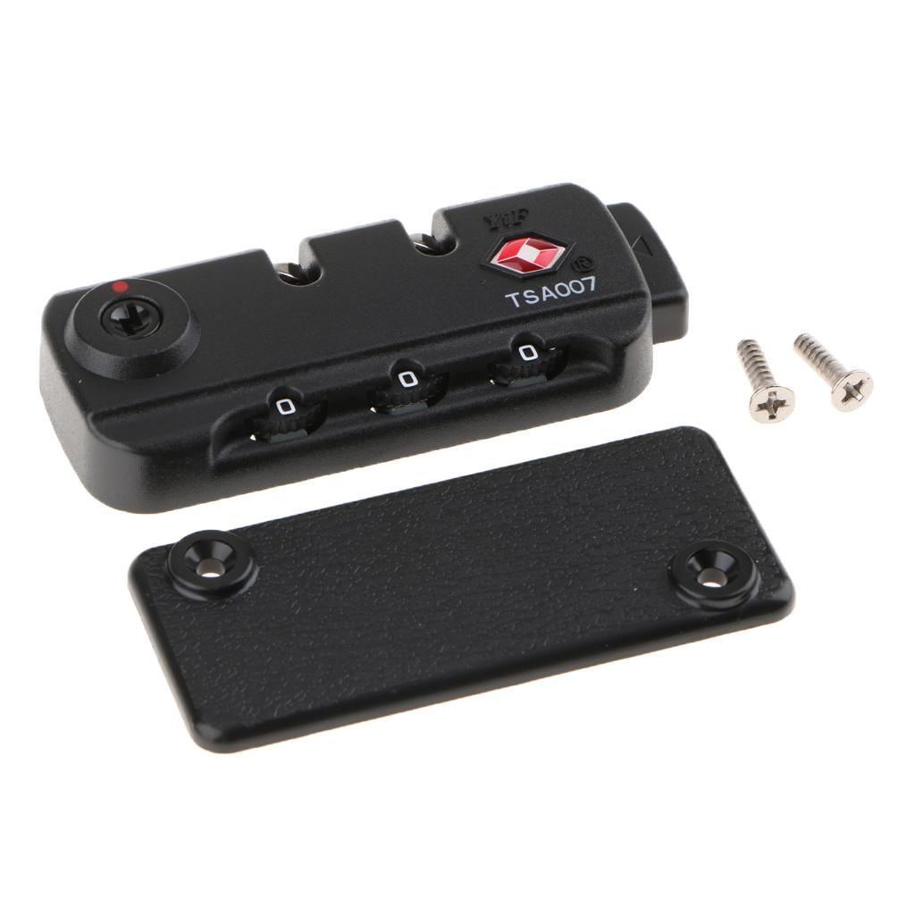 2xTSA 007 Secure Luggage 3 Digit Combination Padlock Suitcase Bag Code Lock T2
