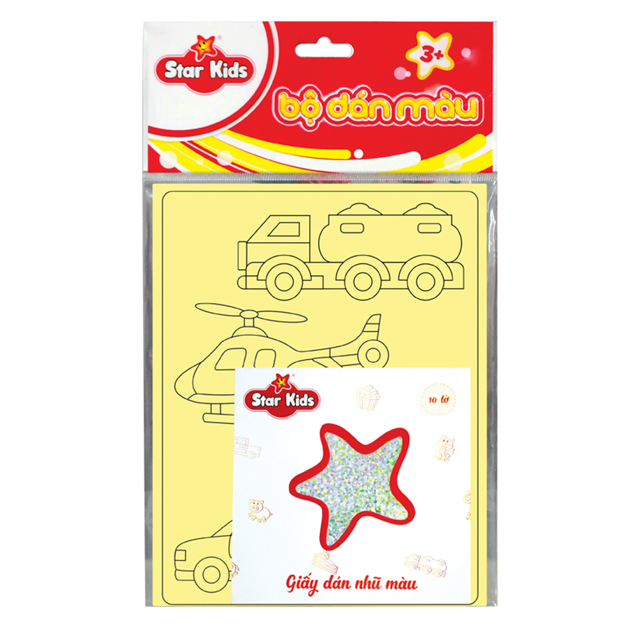 Bộ Tranh Dán Màu Phương Tiện Giao Thông STAR KIDS