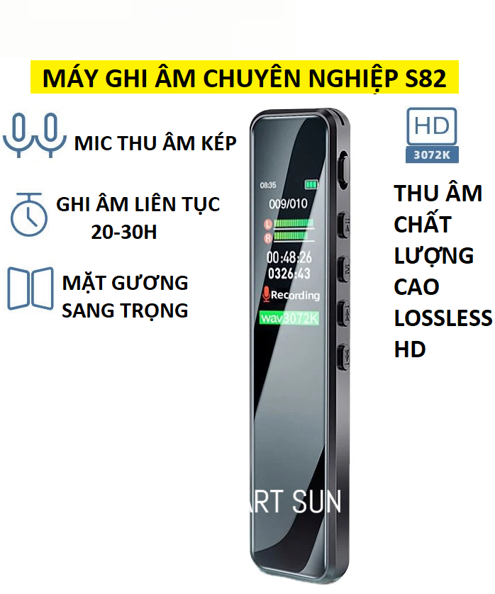 Máy ghi âm chuyên nghiệp siêu lọc âm, pin liên tục 20-30h. Chip thế hệ mới nhất 2024