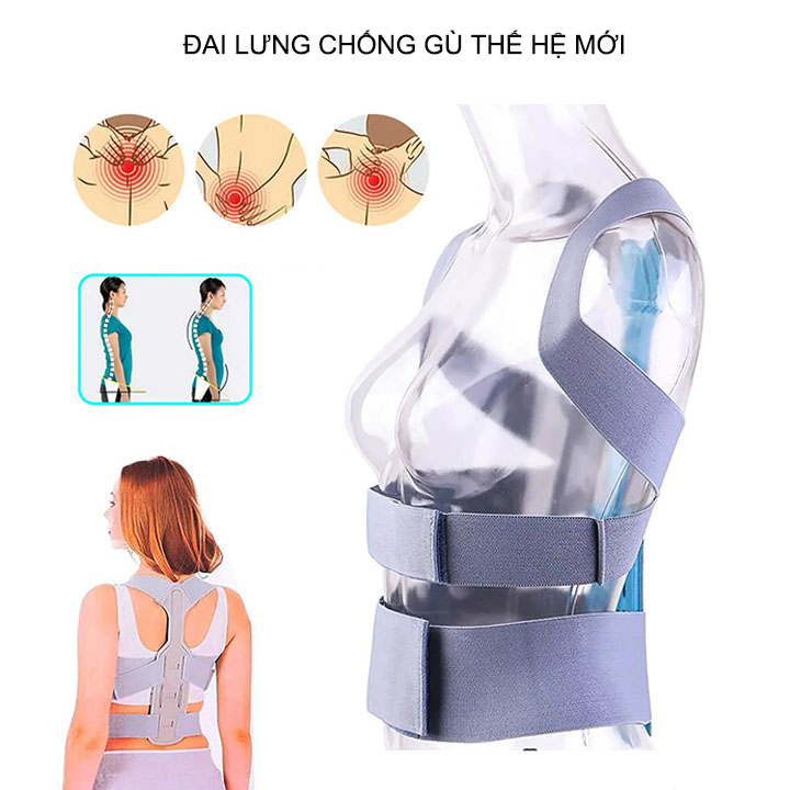 Đai lưng chống gù thế hệ mới, cải thiện cột sống, dùng được cho cả người lớn và trẻ em