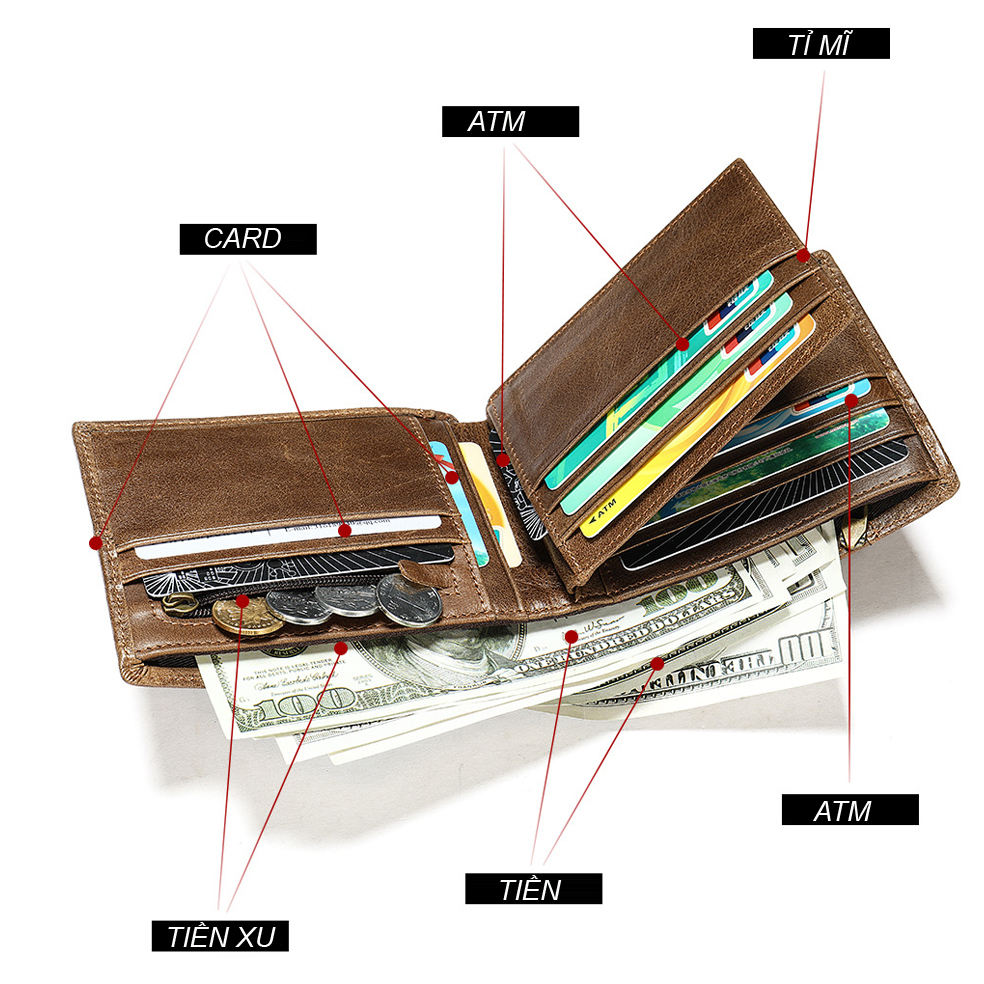 Ví nam da bò cao cấp phong cách mớI – VN1618