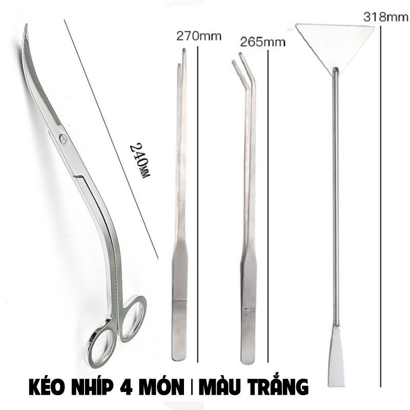 Bộ Kéo Sóng - Nhíp - San Nền Thuỷ Sinh 4 Món | Nấm Aquatools - Phụ kiện thuỷ sinh