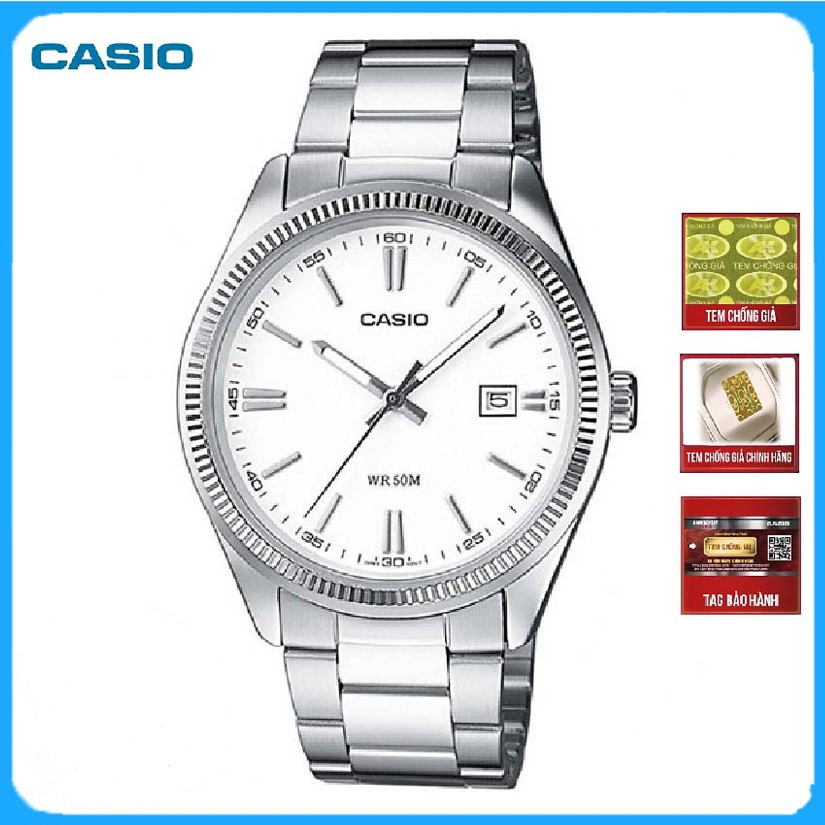 Đồng hồ Casio nam dây thép MTP-1302D-7A1VDF