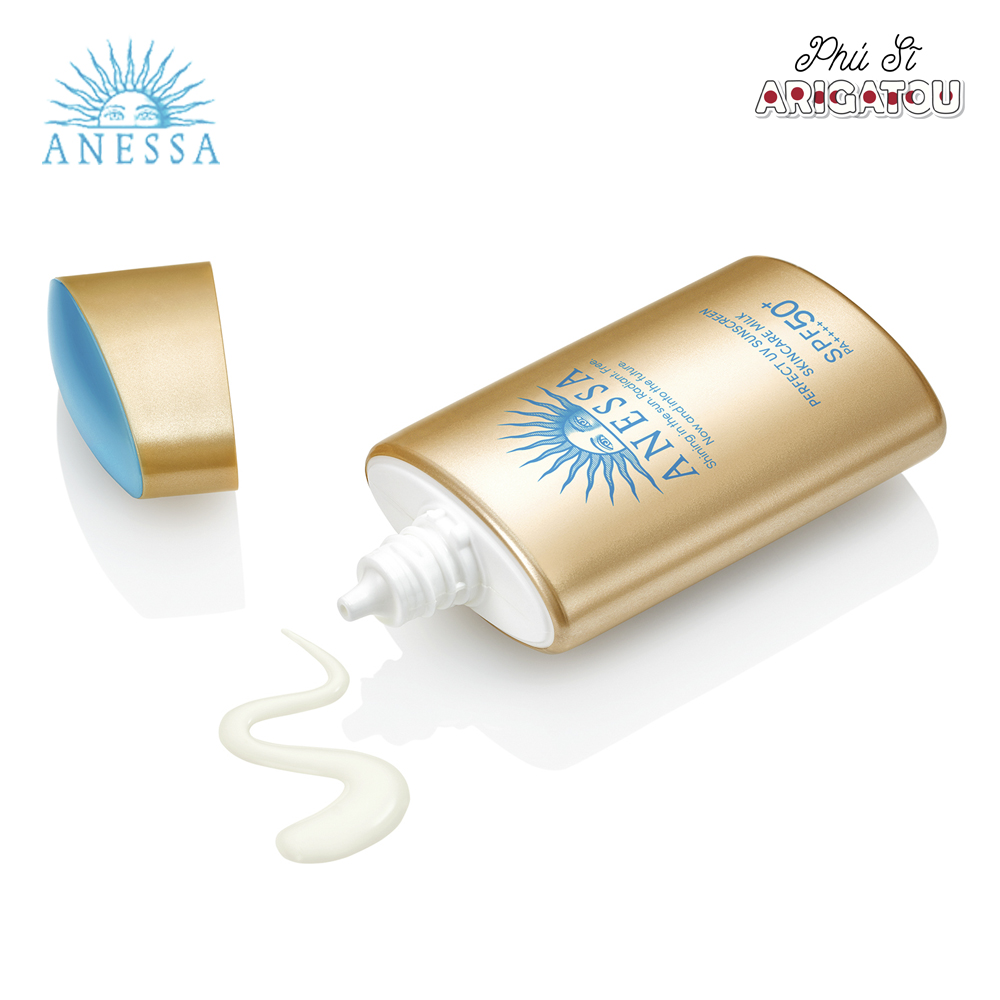 Sữa chống nắng dưỡng da Anessa Perfect UV Sunscreen Skincare Milk SPF50+ PA+++ 60mL (Da thiên dầu)