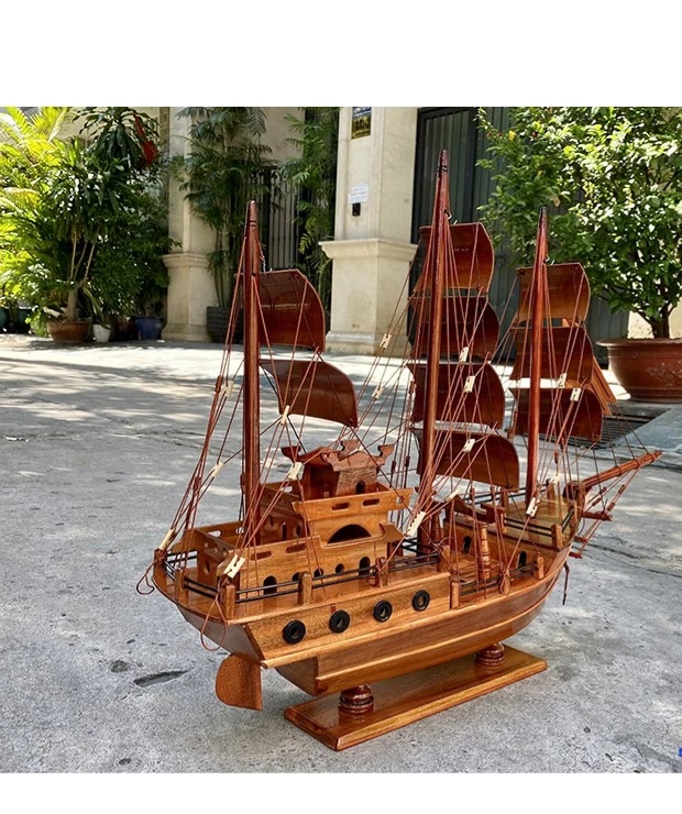 THUYỀN GỖ GÕ THUẬN BUỒM XUÔI GIÓ DÀI40-60 LÀM QUÀ TẶNG TÂN GIA,TRANG TRÍ BÀN LÀM VIỆC